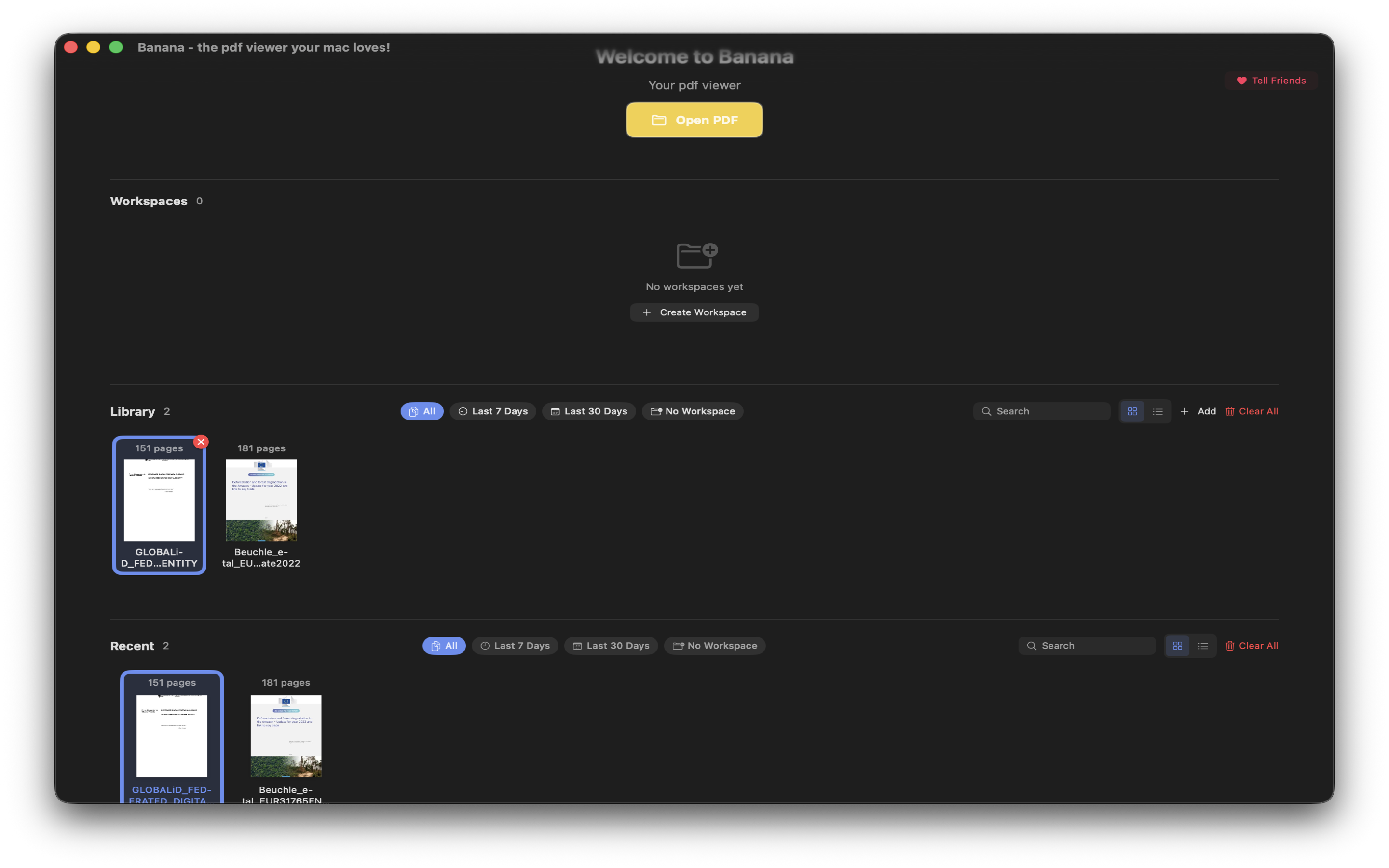 Banana PDF Screenshot